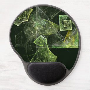 Twisted Balance Fractal Geometry Light Abstract Gel Mouse Pad