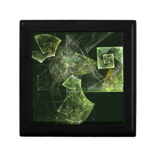 Twisted Balance Fractal Geometry Light Abstract Jewelry Box