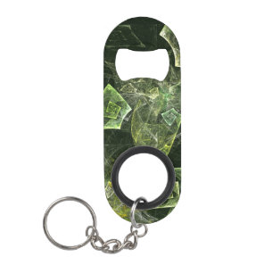 Twisted Balance Fractal Geometry Light Abstract Keychain Bottle Opener