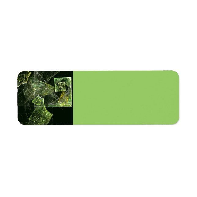 Twisted Balance Fractal Geometry Light Abstract Label (Front)