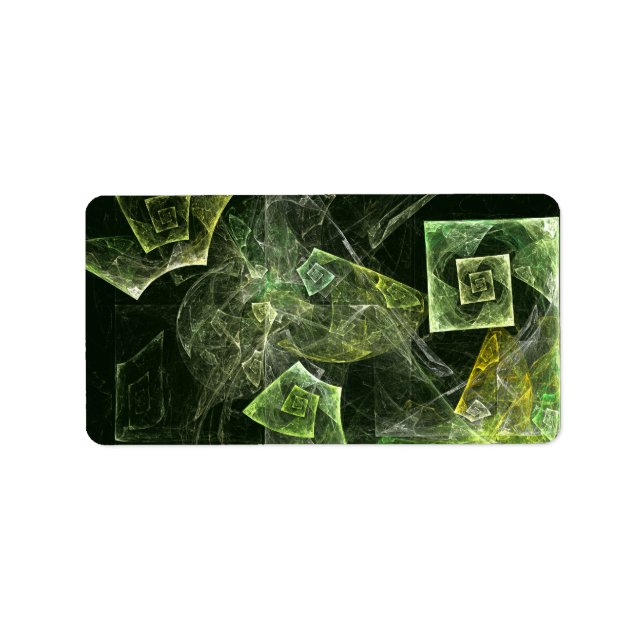 Twisted Balance Fractal Geometry Light Abstract Label (Front)