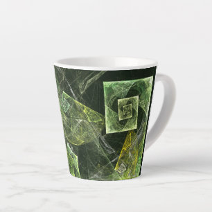 Twisted Balance Fractal Geometry Light Abstract Latte Mug