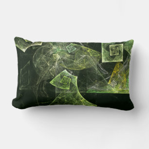 Twisted Balance Fractal Geometry Light Abstract Lumbar Pillow
