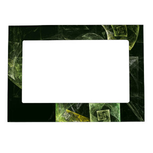 Twisted Balance Fractal Geometry Light Abstract Magnetic Photo Frame
