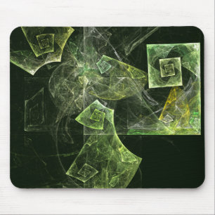 Twisted Balance Fractal Geometry Light Abstract Mouse Pad