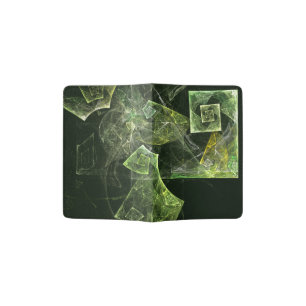 Twisted Balance Fractal Geometry Light Abstract Passport Holder