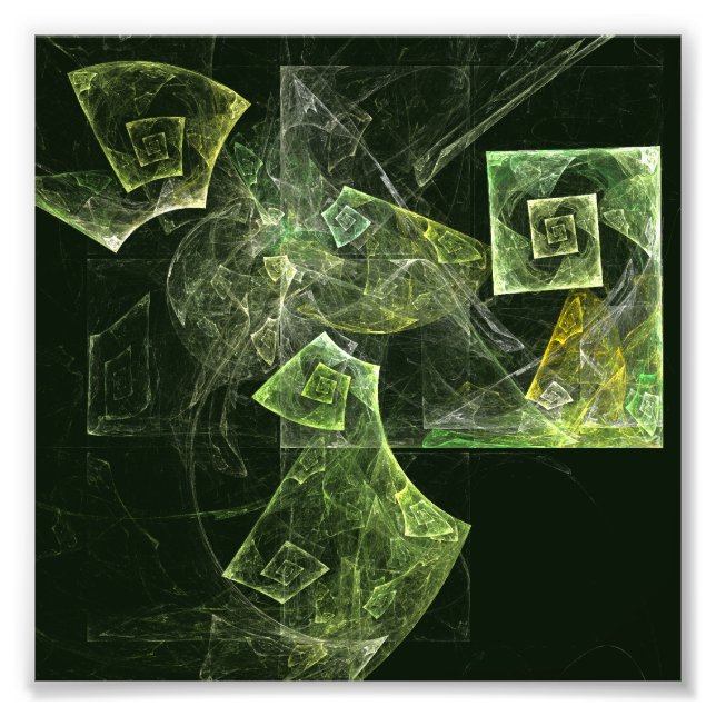 Twisted Balance Fractal Geometry Light Abstract Photo Print (Front)