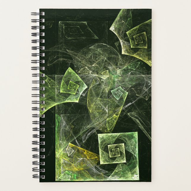Twisted Balance Fractal Geometry Light Abstract Planner (Front)