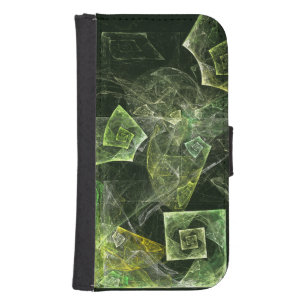 Twisted Balance Fractal Geometry Light Abstract Galaxy S4 Wallet Case