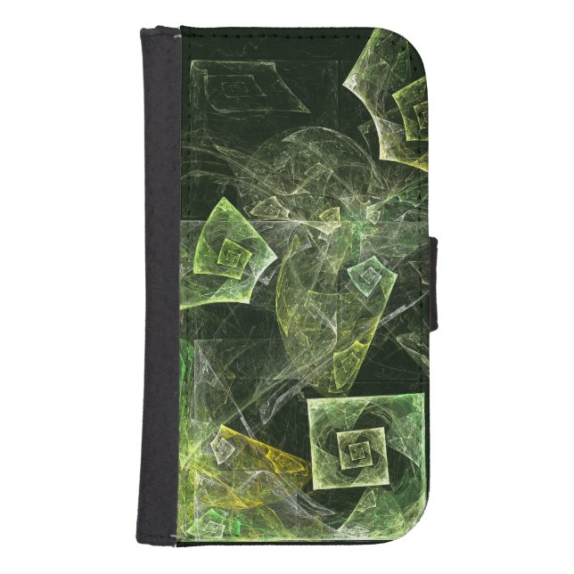 Twisted Balance Fractal Geometry Light Abstract Samsung Galaxy Wallet Case (Front)