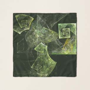 Twisted Balance Fractal Geometry Light Abstract Scarf
