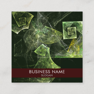 Twisted Balance Fractal Geometry Light Abstract Square Business Card