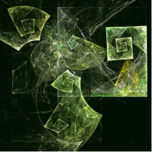 Twisted Balance Fractal Geometry Light Abstract Statuette