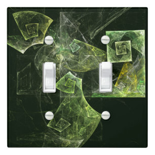 Twisted Balance Fractal Geometry Light Abstract Switch Cover