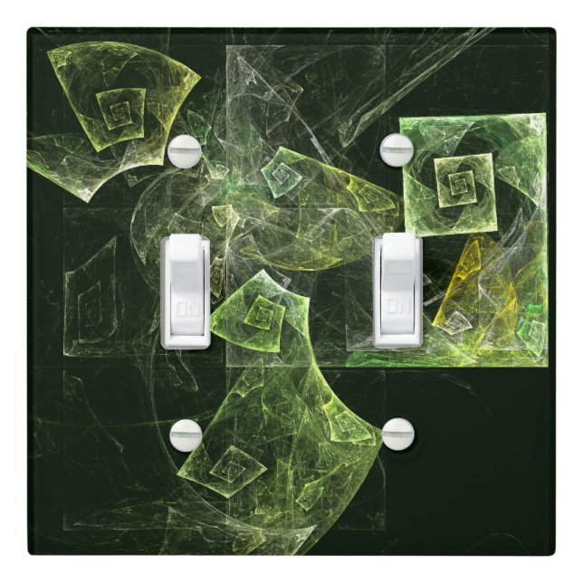 Twisted Balance Fractal Geometry Light Abstract Switch Cover (In Situ)