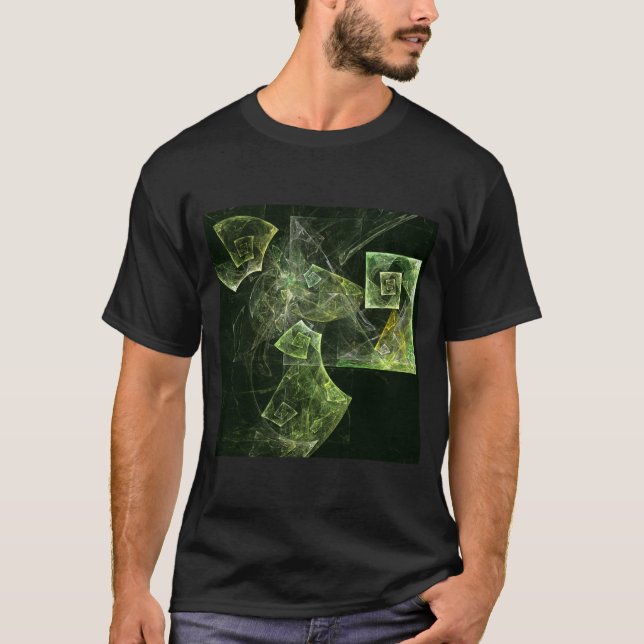Twisted Balance Fractal Geometry Light Abstract T-Shirt (Front)