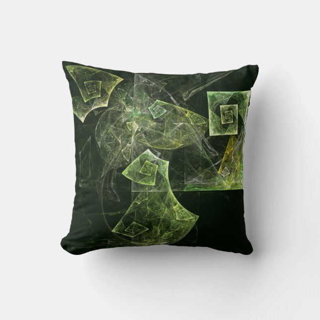 Twisted Balance Fractal Geometry Light Abstract Throw Pillow (Front)
