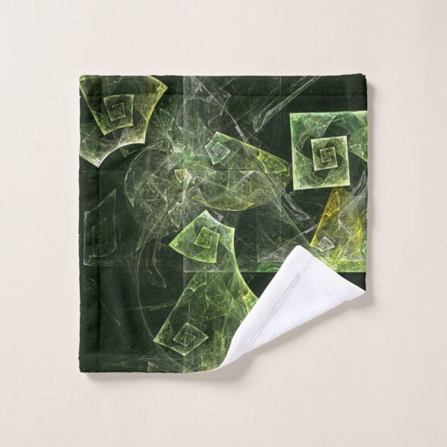 Twisted Balance Fractal Geometry Light Abstract Wash Cloth (Wash Cloth)