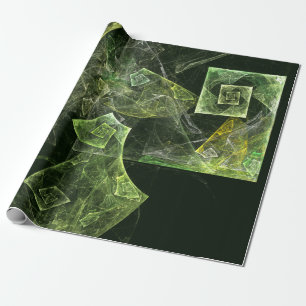 Twisted Balance Fractal Geometry Light Abstract Wrapping Paper