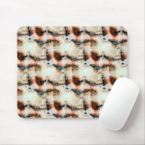 Twisted beige texture with burnt and sunken tones  mouse pad