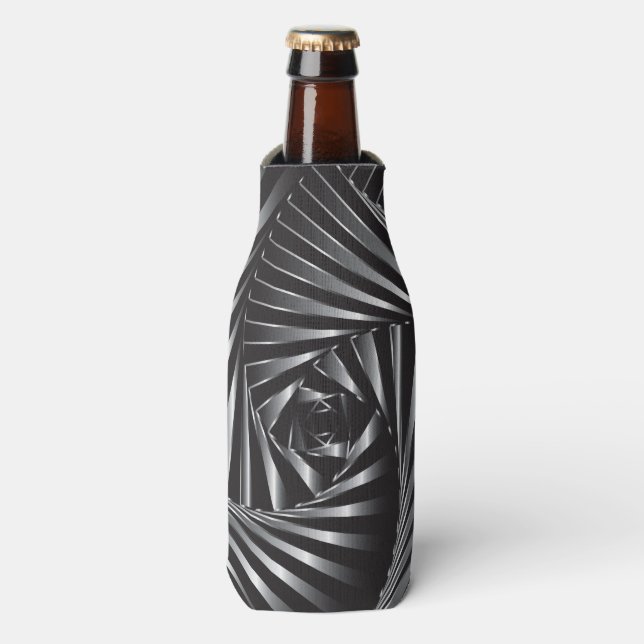 Twisted – Black Steel Bottle Cooler (Bottle Front)