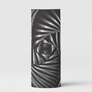 Twisted – Black Steel Pillar Candle