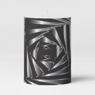 Twisted – Black Steel Pillar Candle