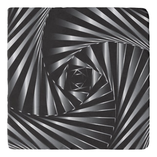 Twisted – Black Steel Trivet (Front)