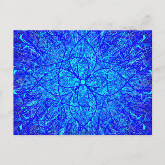 Twisted Blue Flake Post Card