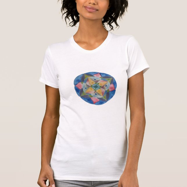 Twisted Blue Mandala Painting Women's T-Shirt (Front)