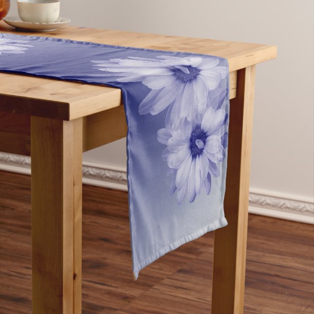 twisted blue petals long table runner (In Situ)