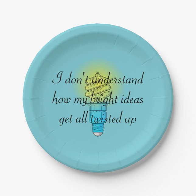 Twisted Bright Ideas Paper Plates (Front)