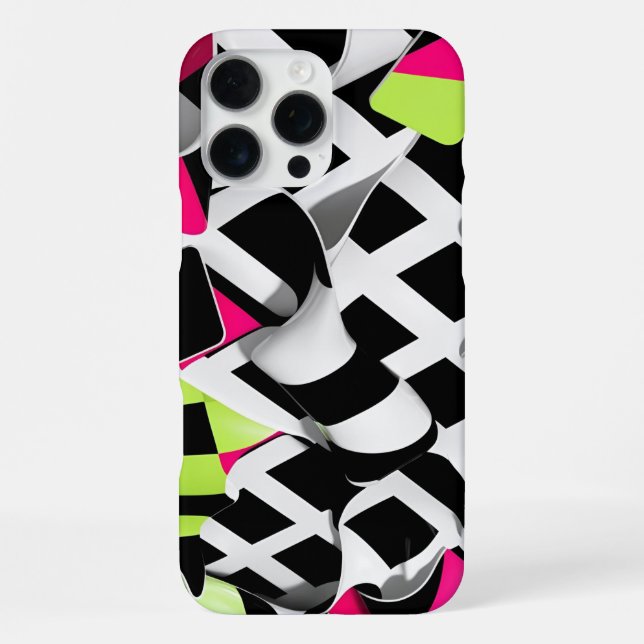 Twisted Checkerboard Bold Graphic  Iphone Case (Back)