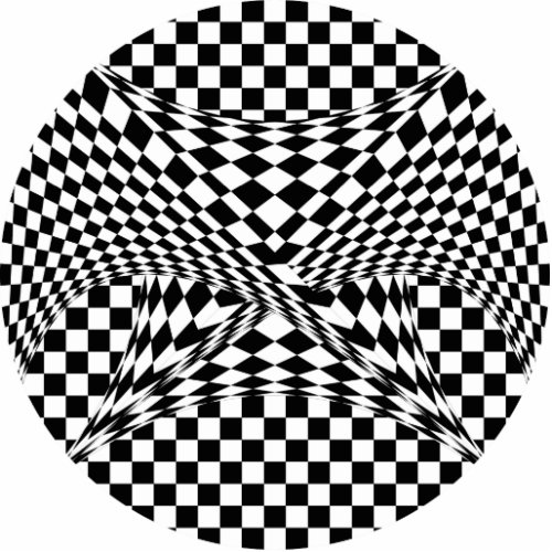 Twisted Checkers by Kenneth Yoncich Cutout