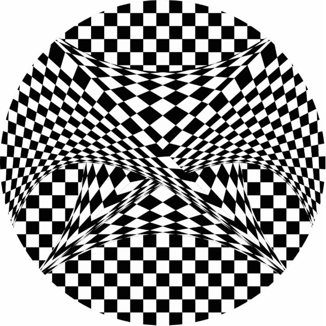 Twisted Checkers by Kenneth Yoncich Cutout (Front)