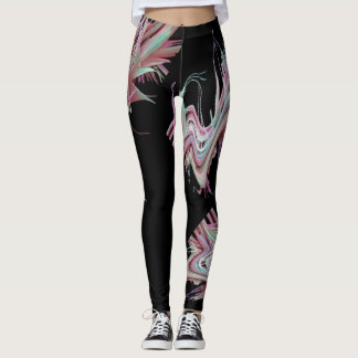 TWISTED COFFEE ( altered microscopic coffee image) Leggings