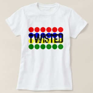 Twisted Color Dots Retro Game Night Graphic Fun T-Shirt