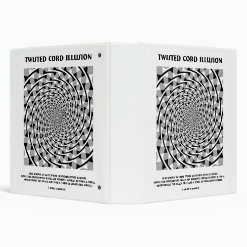 Twisted Cord Illusion False Spiral 3 Ring Binder