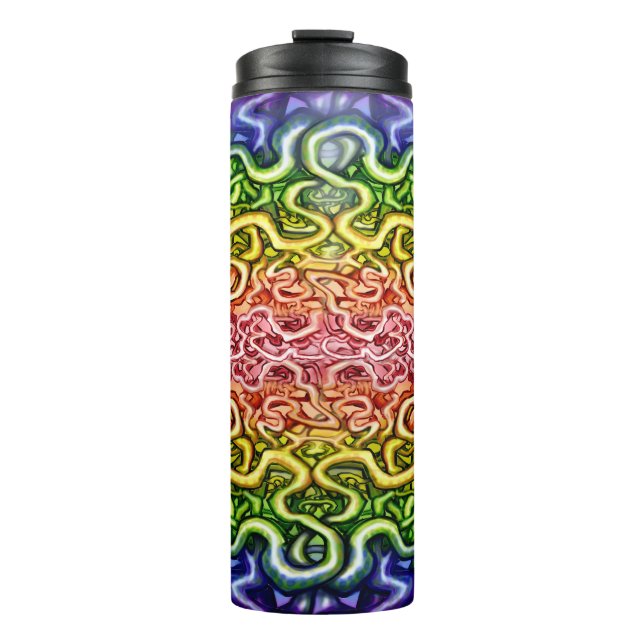 Twisted Double Rainbow Thermal Tumbler (Front)