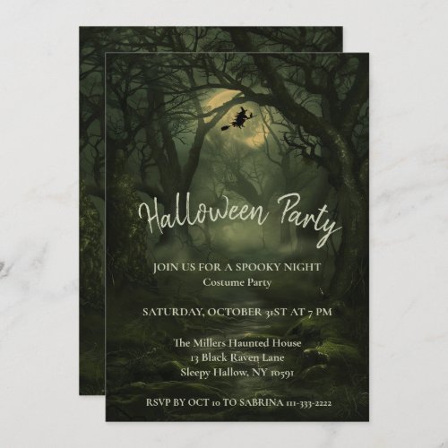 Twisted Forest Halloween Party Invitation