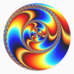 Twisted - Fractal Classic Round Sticker