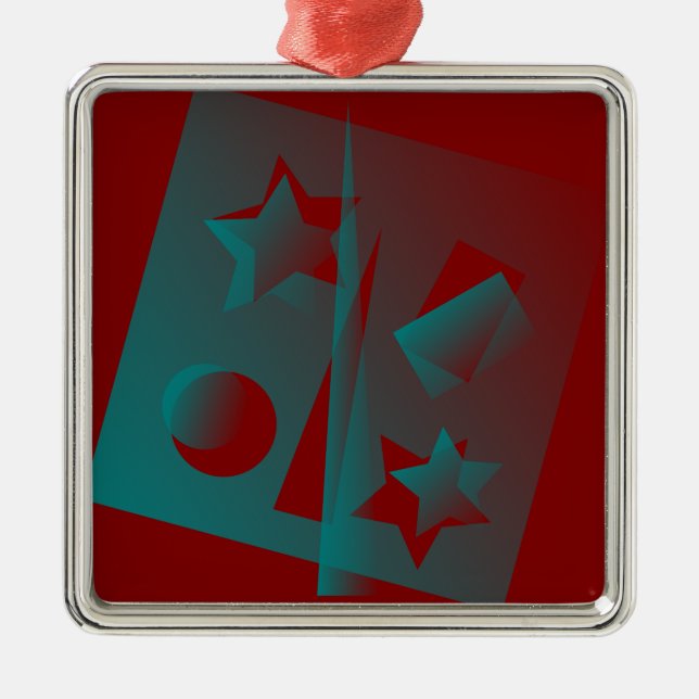 twisted geometry metal ornament (Front)