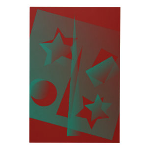 twisted geometry wood wall art