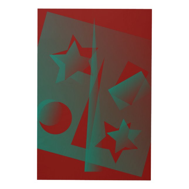twisted geometry wood wall art (Front)