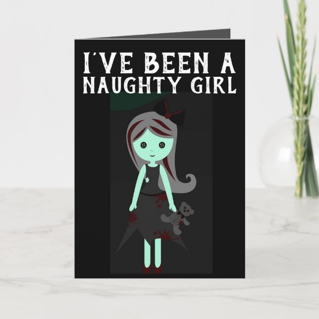 TWISTED GOTHIC EMO GIRL SPANKING CARDS (Front)