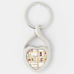 Twisted Heart Metal Keychain at Zazzle