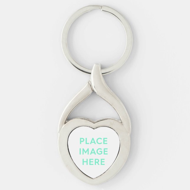 Twisted Heart Metal Keychain - Souvenir Gift (Front)