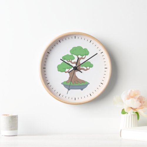 Twisted Japanese Bonsai Tree Clock