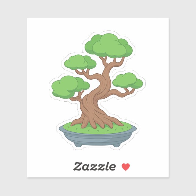 Twisted Japanese Bonsai Tree Sticker (Sheet)