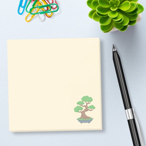 Twisted Japanese Bonsai Tree Yellow Post_it Notes